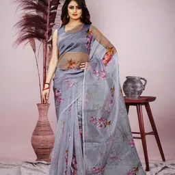 PYOS Floral Printed Saree-picture-10