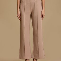 Kazo Women Relaxed Straight Fit High-Rise Parallel Trousers-image-68