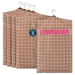 Kuber Industries Brown Set of 5 Regular Multi-Utility Organisers-19