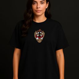 Anikmart Women Looney Tunes Dri-FIT Graphic Printed Round Neck Cotton Oversized T-shirt-picture-22