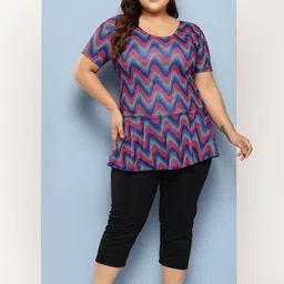 BAESD Printed Plus Size Swimming Dress With Goggle-picture-45