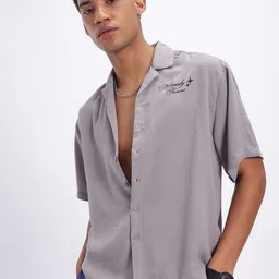 glitchez Cool Mode Printed Detail Relaxed Fit Shirt-image-64