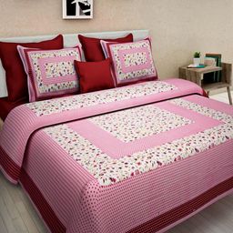 E Elma Unisex Pink Bedsheets-image-92