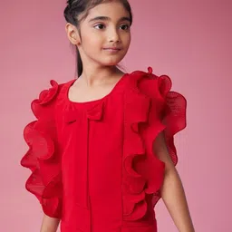 MASTARANG Flutter Sleeve Georgette Top image 3
