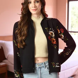 SFOTY Floral Printed Lapel Shrug-picture-3