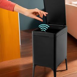 The Better Home Black Self-Design Stainless Steel Smart Sensor Dustbin 22 L-41