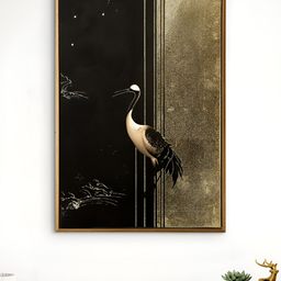 Home Centre Artistry Regalia Black & Beige Canvas Bird Wall Art-picture-56