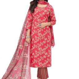 SAARAH Red Pure Cotton Kurta Sets-image-41