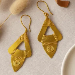 Unravel India Triangular Shaped Drop Earrings-picture-11