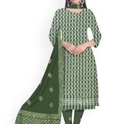 Farooq Dyeing Geometric Printed Batik Pure Cotton Unstitched Dress Material-image-79