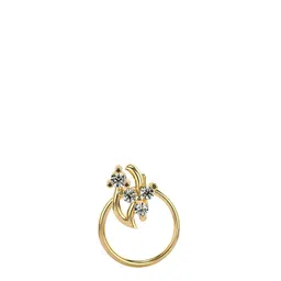 VALANOVA Women 14 Kt Gold Lab Grown Diamond 0.05 CT Nosepin 0.41 gm-picture-38
