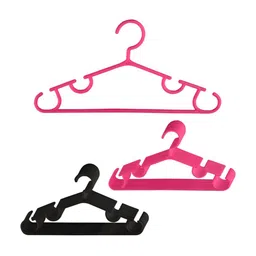 Aura Pack Of 20 Black & Pink Single Tier Hangers-image-92
