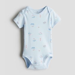 H&M Printed Envelope-Neck Bodysuit-21
