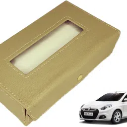 Basic-Beige Tissue Box Leatherette-392 Vehicle Tissue Dispenser-image-56