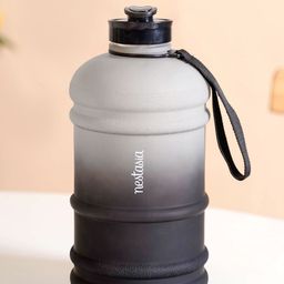 Nestasia Black & Grey Single Plastic Colourblocked Water Bottle-42