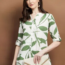 Melange by Lifestyle Printed V-Neck Gotta Patti Maternity Gotta Patti Empire Anarkali Kurti-picture-34