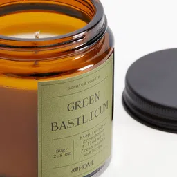H&M Green Small Scented Candle In Glass Holder image 4