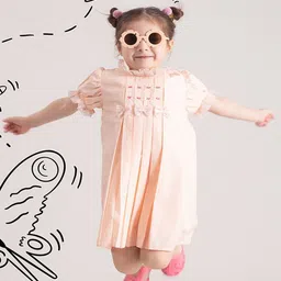 THE BABY TRUNK Embellished Organic Cotton A-Line Dress-image-85