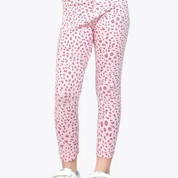 ariel Girls Printed Cotton Ankle-Length Leggings-image-56