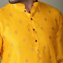 DEVOILER Men Embroidered Regular Thread Work Kurta with Pyjamas-image-63