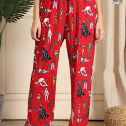 TAG 7 Pack Of 2 Printed Cotton Mid-Rise Lounge Pants-image-57