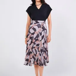 AND Print Fit & Flare Midi Dress-image-84