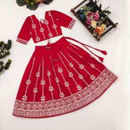 Shoryam Fashion Girls Art Silk Ready to Wear Lehenga Choli-picture-25