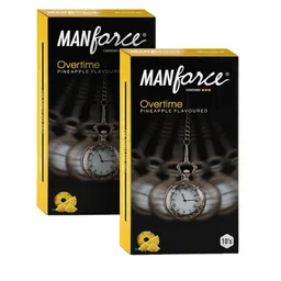Manforce Men Set Of 2 Overtime Pineapple Condoms - 10 Pcs Each-16