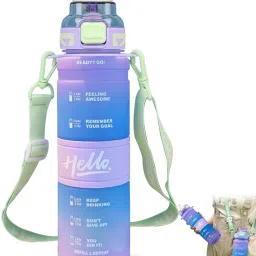 Water Bottle, Leak-Proof Motivational Sports Drinks Bottle with Time Marker 800 ml Bottle-26