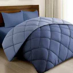 Story@home Lavender Colour Geometric Reversible 180 GSM Microfibe Double Bed Comforter-image-10