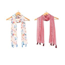 StoleVilla Multicoloured Floral Chiffon Stoles-image-58