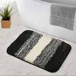 GBL COLLECTION Blue & White Textured Anti-Skid Bath Rug-image-83