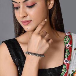 Sangria Nrityotsava Ashi Silver Plated Ghungroo Bangle-picture-43