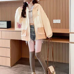 JC Mode Women Hooded Long Sleeves Front-Open Sweatshirt-14