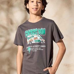 max Boys Typography Printed Round Neck T-shirt-image-60