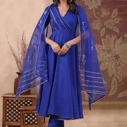 GoSriKi Women Regular Kurta with Trousers & With Dupatta-picture-57