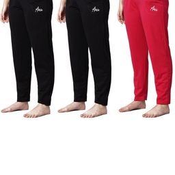 FIT N FAME Women Pack of 3 Mid-Rise Cotton Pyjamas-image-69