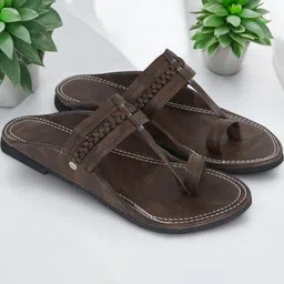 DFR Men Brown Synthetic Comfort Sandals-picture-40