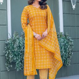 devkison Designer Women Paisley Printed Regular Kurta with Churidar & With Dupatta-picture-28