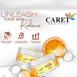 CARET ORGANIC Hybrid Creamy Cleanser, Lemon Aloevera Gel & Vitamin C Nourishing Cream image 3