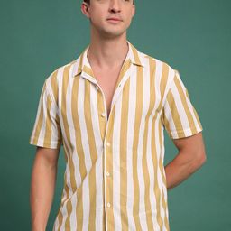 Voroxy Men Relaxed Opaque Striped Casual Shirt-image-48