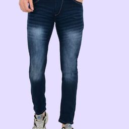 LINARIA Men Classic Slim Fit Mid-Rise Heavy Fade Dark Shade Jeans-image-92