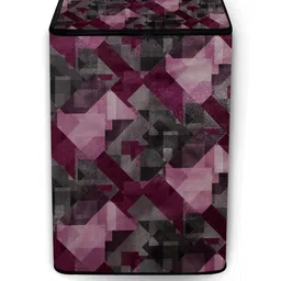 The Furnishing Tree Washing Machine Cover Checkered Pattern Maroon Compatible for Whirlpool 7.5 Kg-picture-24
