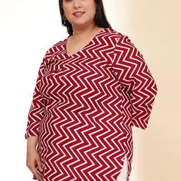 Sztori Women Plus Size Striped Kurti-15