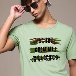 MACK JONNEY Typography Printed Round Neck Short Sleeves T-shirt-image-19