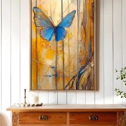 Art Street Yellow & Blue Butterfly Canvas Wall Art-image-15
