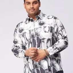 Big Hello - The Plus Life Men Comfort Opaque Printed Casual Shirt-image-95