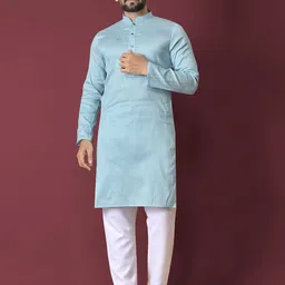 Anaita Men Thread Work Kurta-image-77
