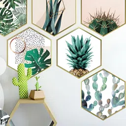 INDIAN ROYALS Green & Teal Blue Printed Self-Adhesive & Durable Wall Sticker-35
