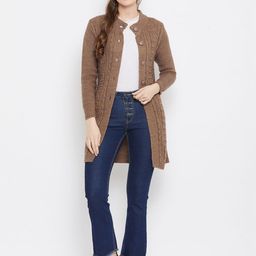 Zigo Women Cable Knit Longline Cardigan-image-61